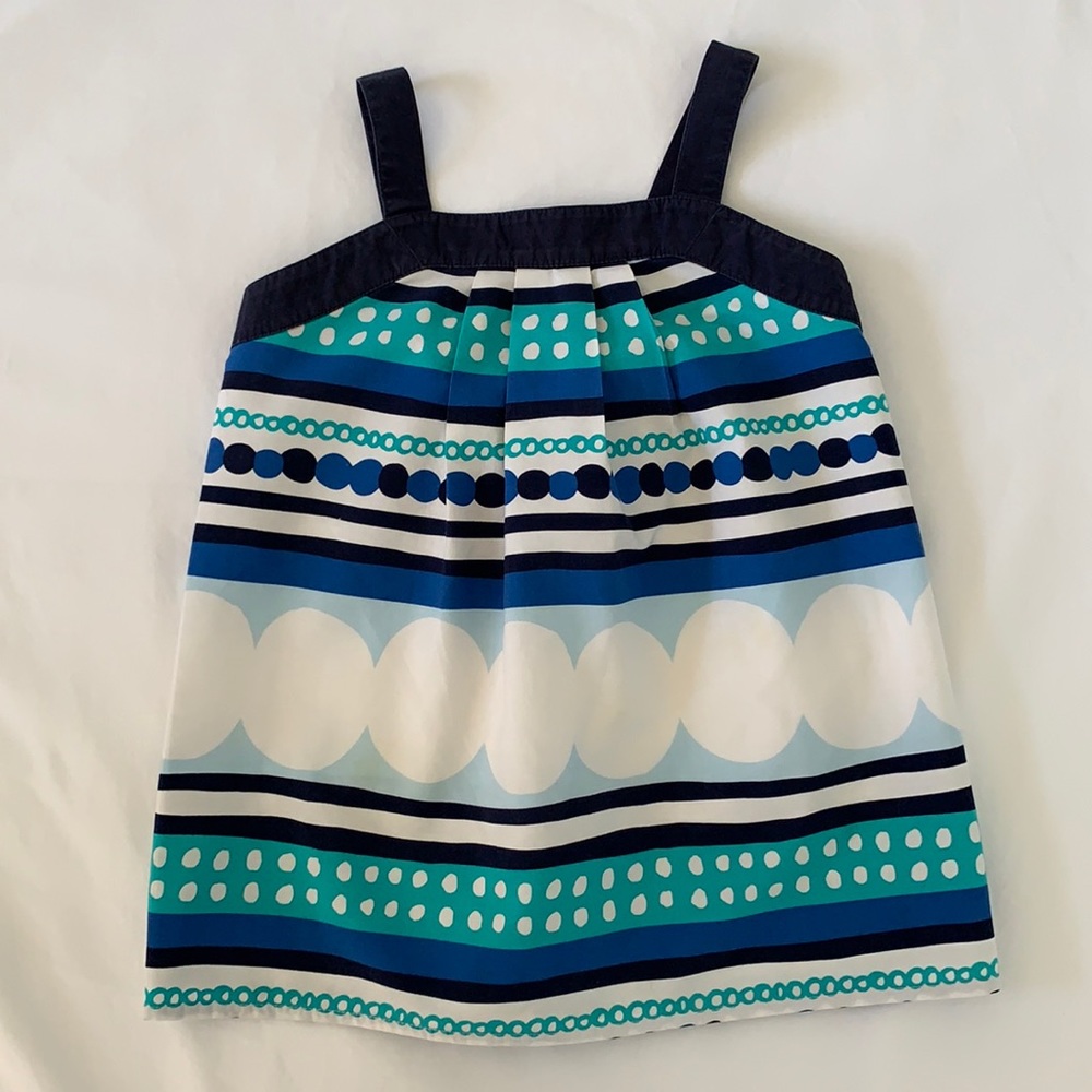 Gymboree Girls Blue Teal Pattern Swing Tank Top Size 8